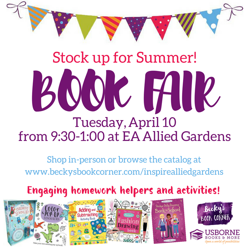 Inspire Charter Schools Allied Gardens Book Fair - Becky's Book Corner